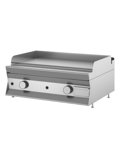 Frytop gas - Chrome smooth plate - cm 80 x70 x...