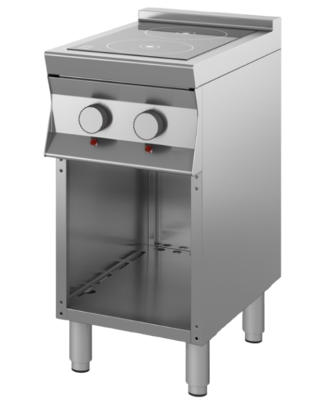 Placa vitrocerámica 2 zonas de cocción - cm 40 x 70 x 90 h