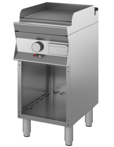 FryTop Elettrico - Piastra Rigata al cromo - cm...