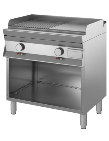 Electric FryTop - Plate 1/2 smooth + 1/2...