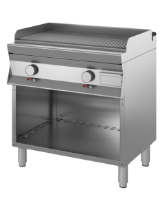 FryTop Elettrico - Piastra Rigata al cromo - cm 80 x 90 x... 2