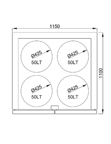 Caja de cerveza refrigerada - N. 4 de 50 litros - Con grupo
