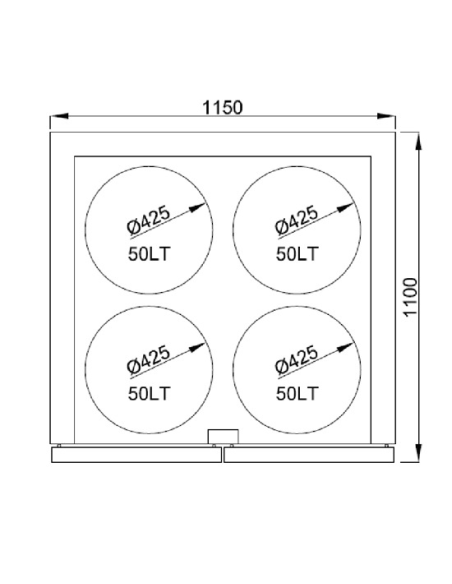 Caja de cerveza refrigerada - N. 4 de 50 litros - Con grupo Caja de cerveza refrigerada - N. 4 de 50 litros - Con grupo