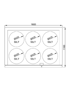 Caja de cerveza refrigerada - N. 6 de 50 litros - Con grupo 2