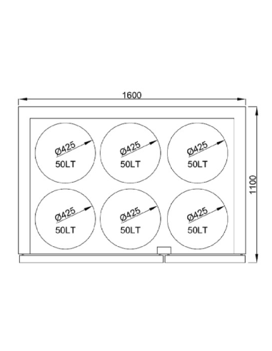 Caja de cerveza refrigerada - N. 6 de 50 litros - Con grupo