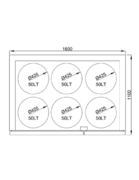 Caja de cerveza refrigerada - N. 6 de 50 litros - Con grupo Caja de cerveza refrigerada - N. 6 de 50 litros - Con grupo