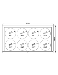 Caja de cerveza refrigerada - N. 8 de 50 litros - Con grupo 2