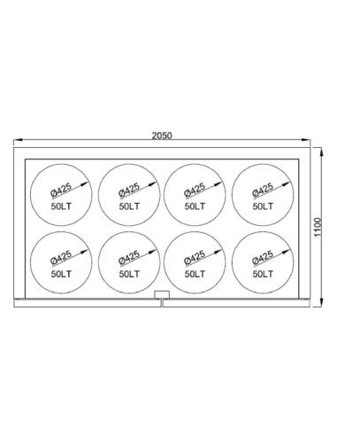 Caja de cerveza refrigerada - N. 8 de 50 litros - Con grupo