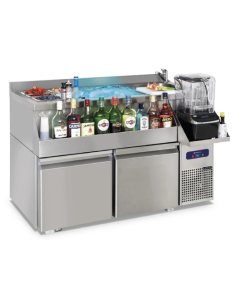 Cocktail counter - N.2 drawers - Ice tray - Length 120 cm 2