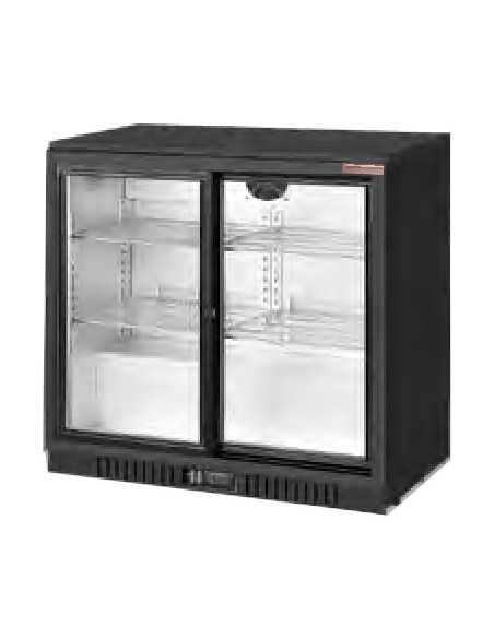 Refrigerated back counter display case two hinged doors - Positive temperature - Capacity 208 liters - Cm 90 x 52 x 90 h