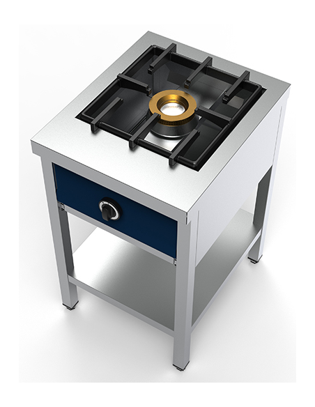 Pancake cooktop with 1 burner