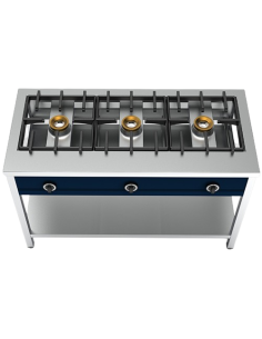 Piano di cottura per pancake con 3 bruciatori 2