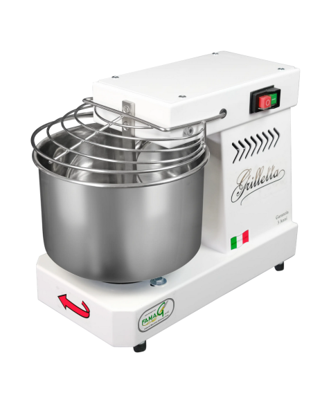 Spiral mixer capacity: 5 kg - fixed head - 5 kg of dough per cycle