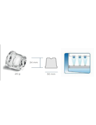 Fabricador de hielo en cubitos de 20 kg...