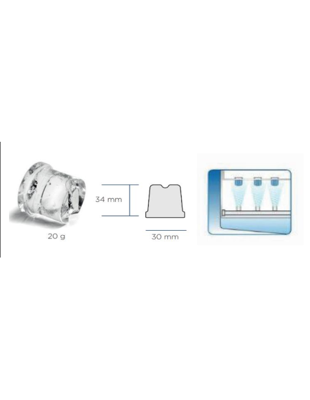 Air filled cube ice maker 20 kg / 24 h
