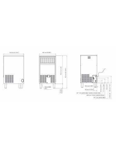Fabbricatore ghiaccio cubetto pieno - Aria/Acqua kg 48/50