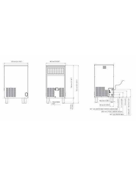 Full cube ice maker - Air/Water kg 48/50 Full cube ice maker - Air/Water kg 48/50