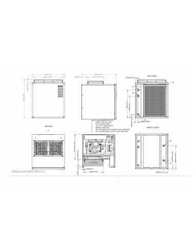 Ice maker full cube - Air/Water 140 kg/24h