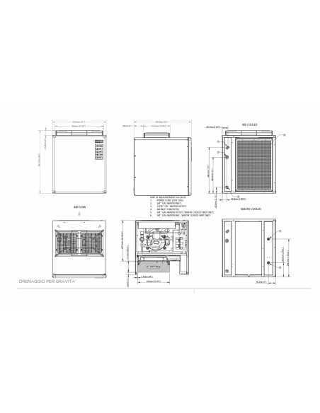 Ice maker full cube - Air/Water 140 kg/24h