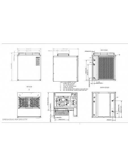 Ice maker full cube - Air/Water 210 kg/24h