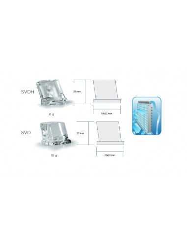 Fabbricatore ghiaccio cubetto pieno - Aria/Acqua 210 kg/24h