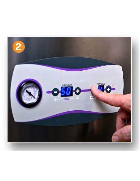 Envasadora al vacío automática - Barra de soldadura cm 42 - cm 56 x 56 x 52 h