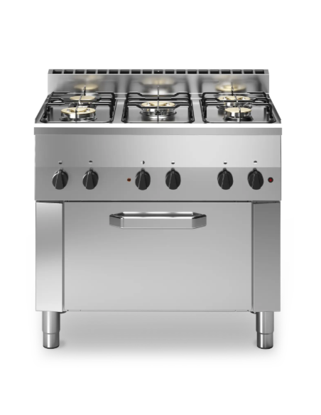 Cocina de gas con 5 quemadores - Horno eléctrico - cm 90 x 60 x 85 h Cocina de gas con 5 quemadores - Horno eléctrico - cm 90 x 60 x 85 h