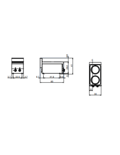 Cucina elettrica con 2 fuochi - cm 30 x 60 x 30 h 2