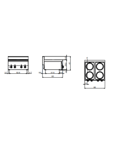 Cucina elettrica con 4 fuochi - cm 60 x 60 x 30 h 2