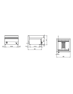 Bagnomaria elettrico con 1 vasca da 31 litri - cm 60 x 60 x 30 h 2