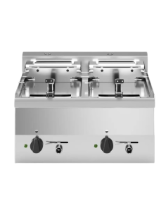 Electric fryer with 2 tanks of 10+10 liters - cm 60 x 60 x 30 h