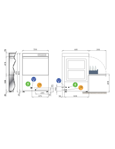 Cesto lavavajillas cm 50 x 50 - Diámetro del plato cm... 2