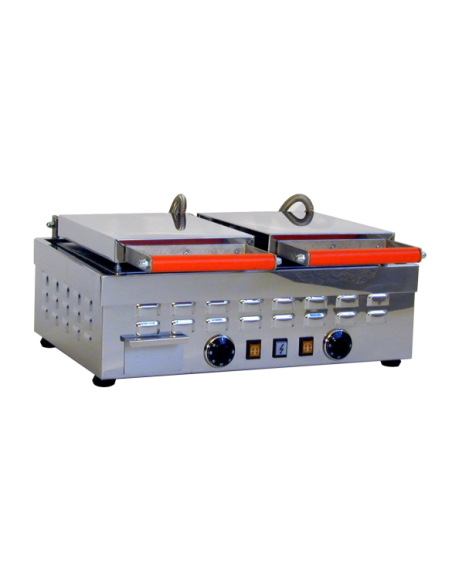 Rigato top electric sandwich plate - 2 thermostats and 2 caps - cm 58 x 37 x 25 h