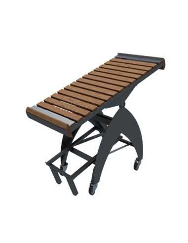 Espositore basculante ortofrutta con doghe in...