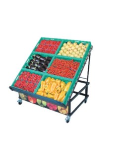 Expositor de frutas y verduras - Plegable - Sin tablillas - cm 120 x 107 x 132 h