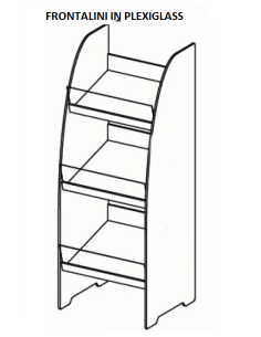 Expositor de pan con frentes de plexiglás - cm 56 x 50 x...