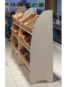 Expositor de pan con 6 cestas inclinadas - cm 110 x 50 151 h 2