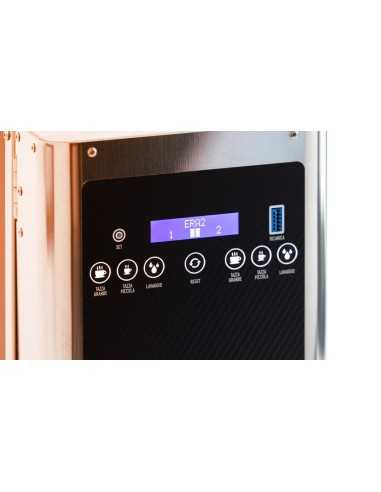 Hot drink dispenser with 2 dispensers and 2...