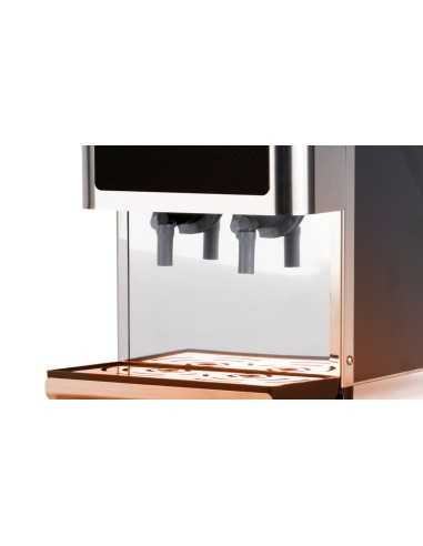 Hot drink dispenser with 2 dispensers and 2...