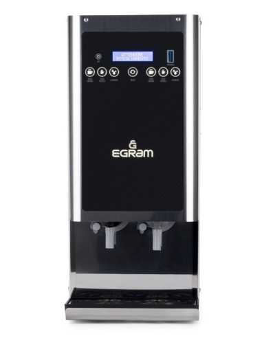 Hot drink dispenser with 2 dispensers and 2...