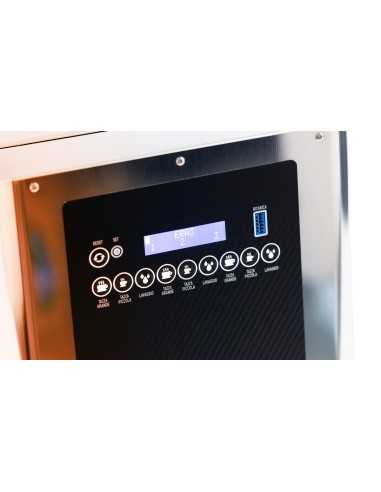 Hot beverage dispenser with 3 dispensers and 3...