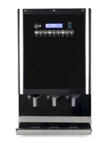 Hot beverage dispenser with 3 dispensers and 3...