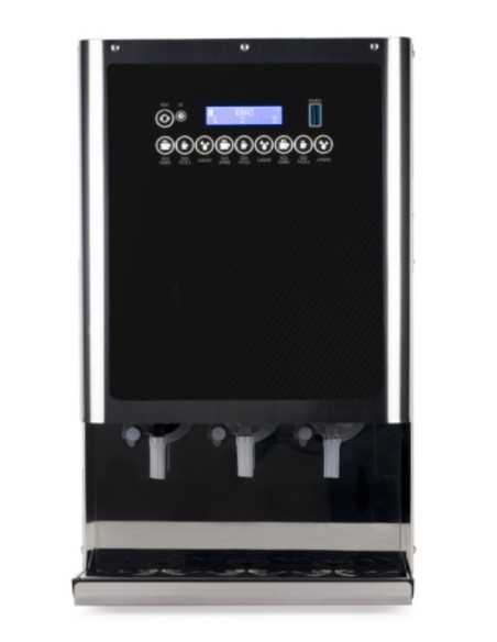 Hot beverage dispenser with 3 dispensers and 3 soluble containers - Cm 27 x 41 x 45.5 h