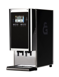 Distributore bevande calde con 2 erogatori e 2 contenitori solubili - Pannello digitale