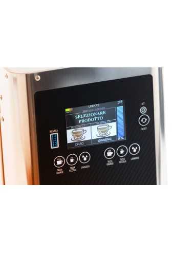 Hot beverage dispenser with 2 dispensers and 2...