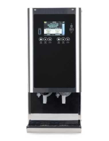 Hot beverage dispenser with 2 dispensers and 2...