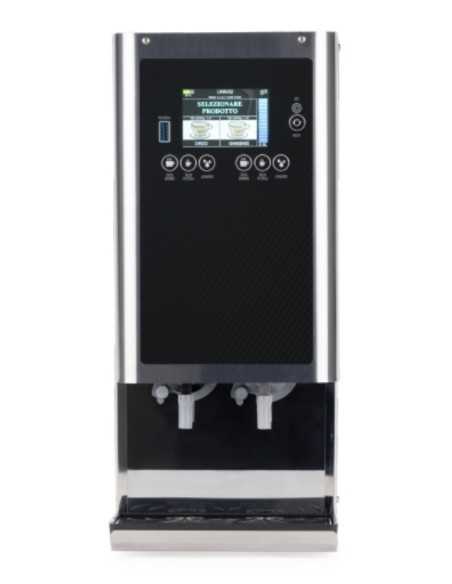 Hot beverage dispenser with 2 dispensers and 2 soluble containers - Digital panel