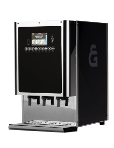 Hot beverage dispenser with 3 dispensers and 3 soluble containers - Digital panel