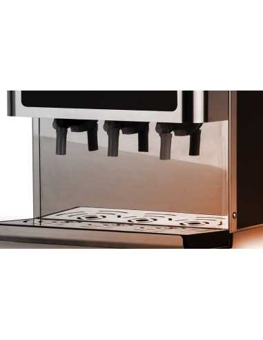 Hot beverage dispenser with 3 dispensers and 3...