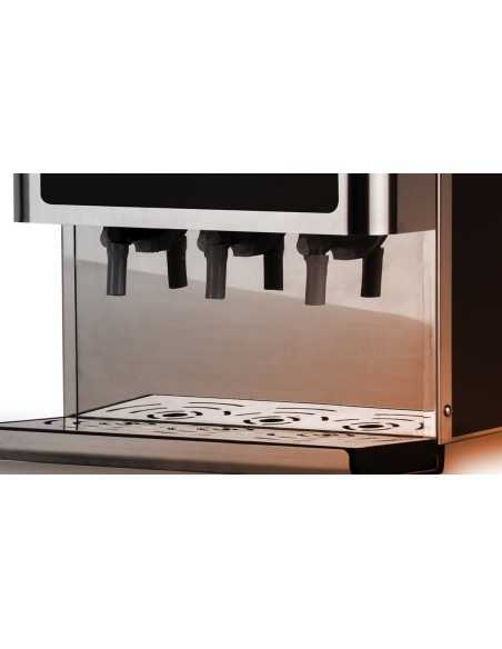 Dispensador de bebidas calientes con 3 dispensadores y 3 recipientes solubles - Panel digital